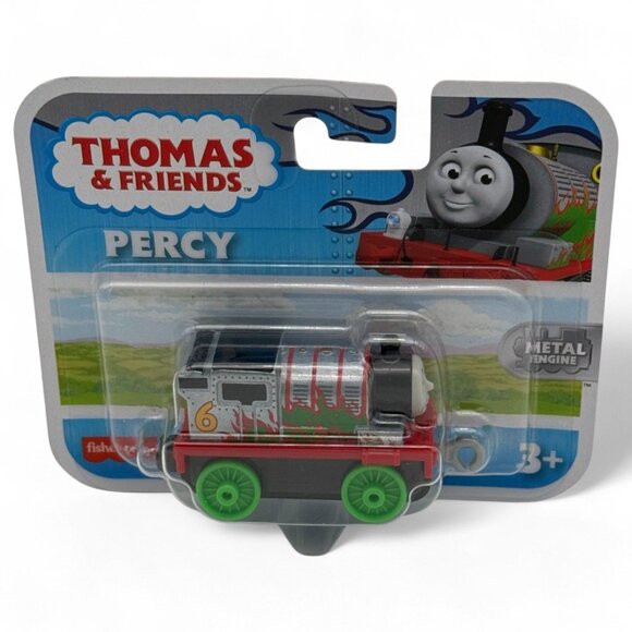 Thomas & Friends Percy Metal Engine Green Flames Toy For Kids 3+ By Fisher-Price - Picture 3 of 7